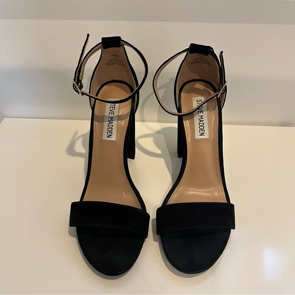 Steve Madden Carrson Suede Block Heels - Picture 4 of 14